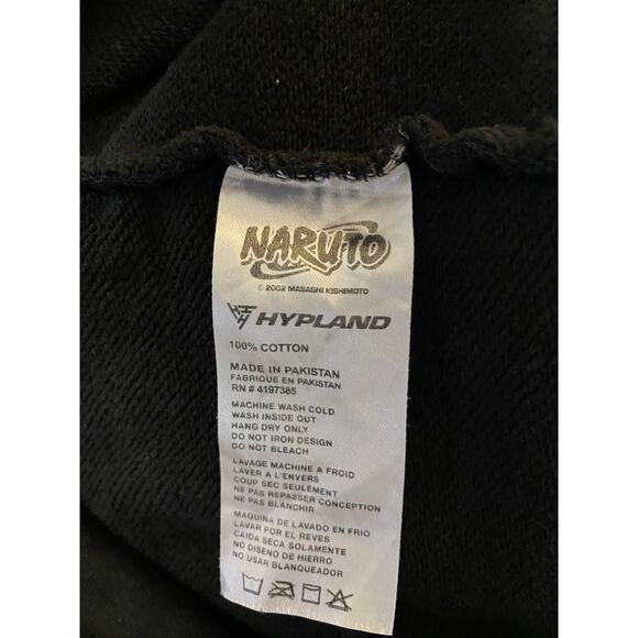 NARUTO x Hypland Size M Hoodie Sweatshirt Shippuden Akatsuki Clouds 46"ch 26"L - Picture 7 of 8